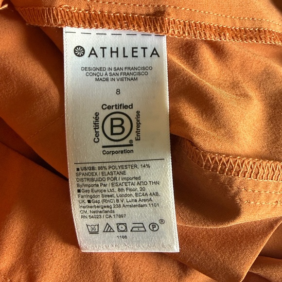 Athleta NWOT Brooklyn Sleeveless Zip Romper in Sunbaked Orange Clay 8 - Picture 9 of 9
